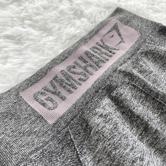 GymShark Heathered Gray Seamless Full Length Ankle Leggings Women's S/M - Picture 8 of 9